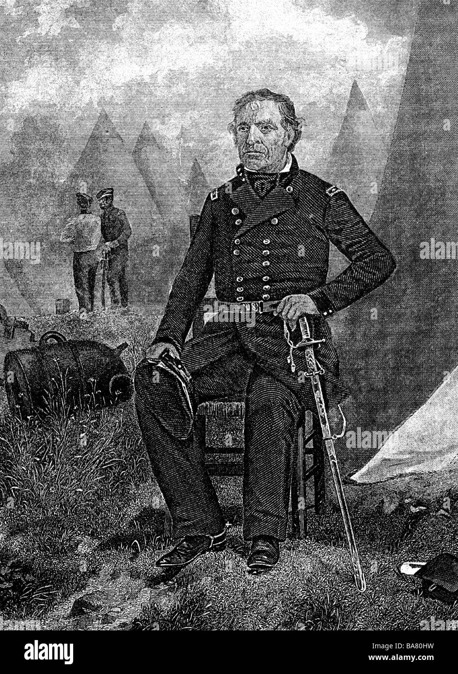 Taylor, Zachary, 24.9.1784 - 9.7.1850, général et politicien américain (Whig), 12ème président des États-Unis 4.3.1849 - , Banque D'Images