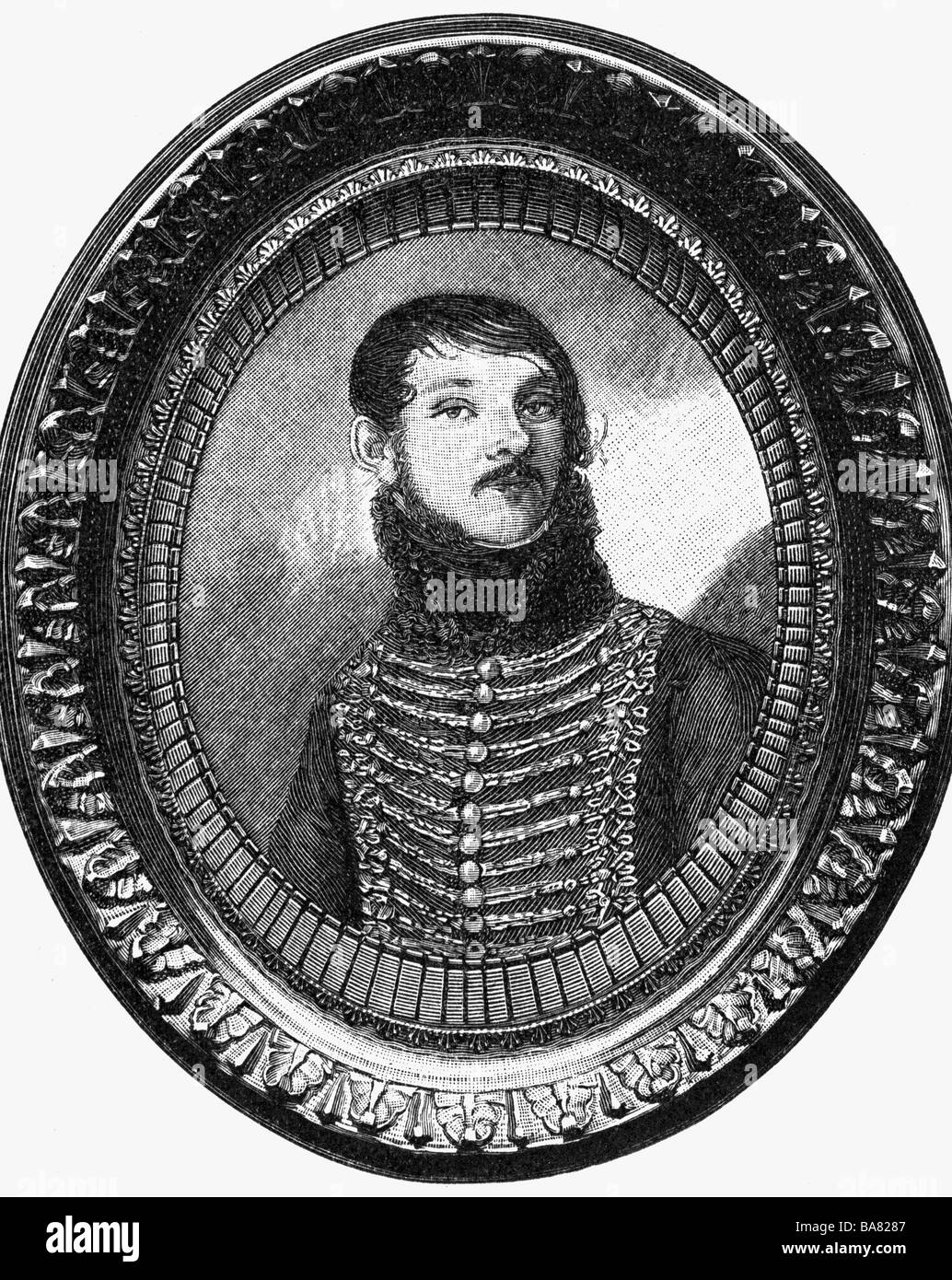 Schill, Ferdinand von, 6.1.1776 - 31.5.1809, officier militaire prussien, portrait, gravure de bois après medaillon, XIXe siècle, , Banque D'Images