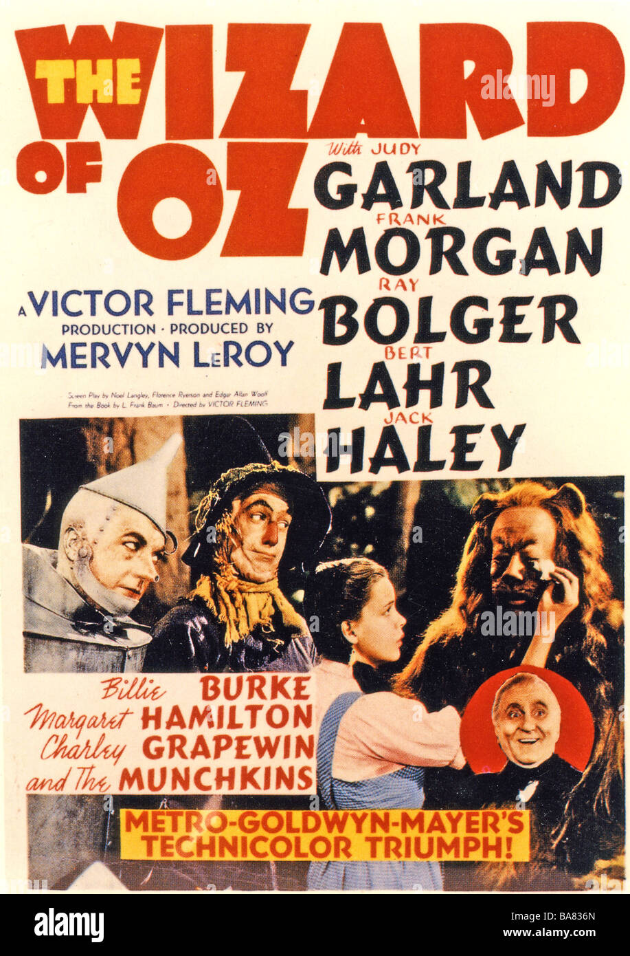 THE WIZARD OF OZ 1939 MGM film avec Judy Garland Banque D'Images