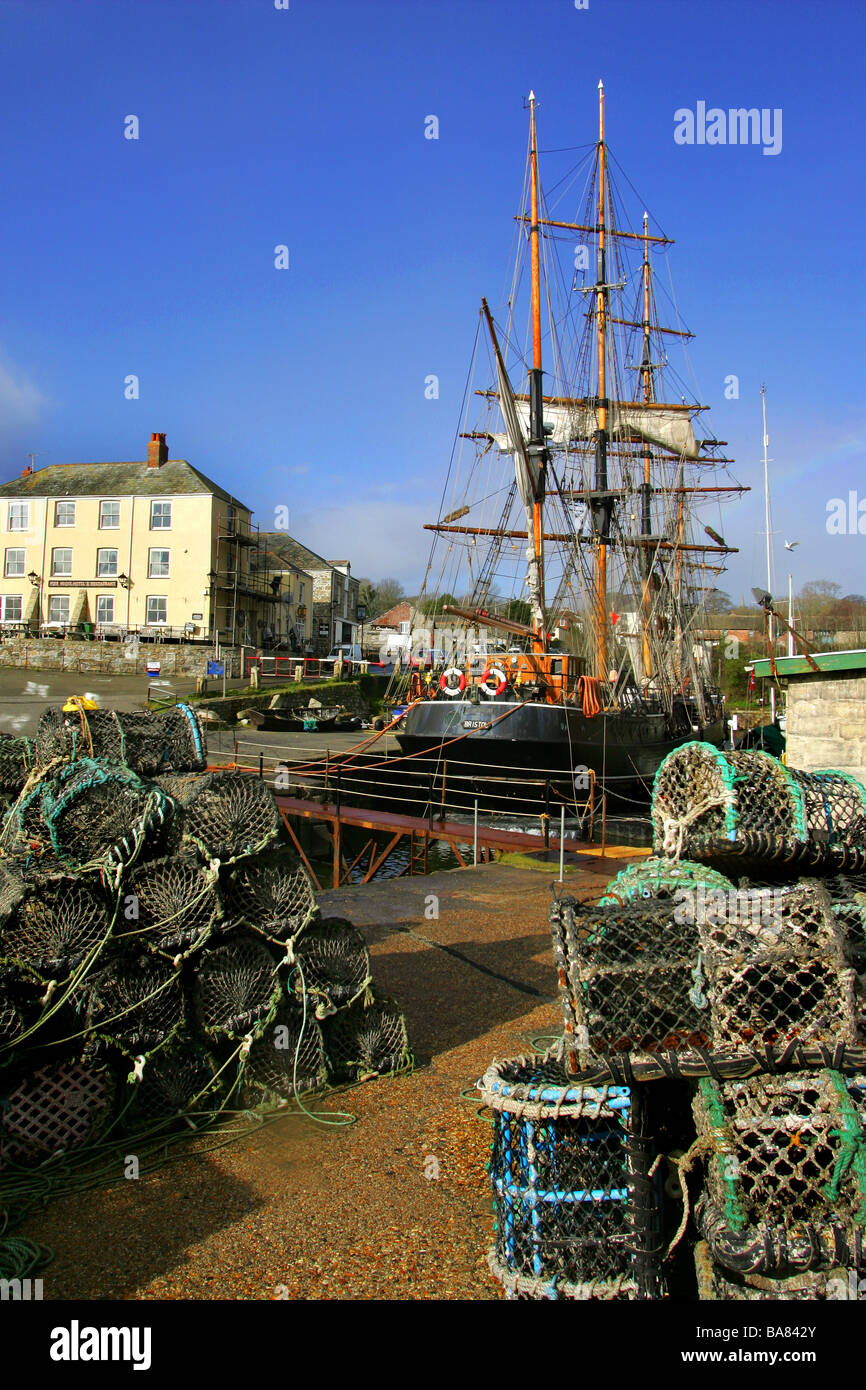 Charlestown Cornwall, en Angleterre. Banque D'Images