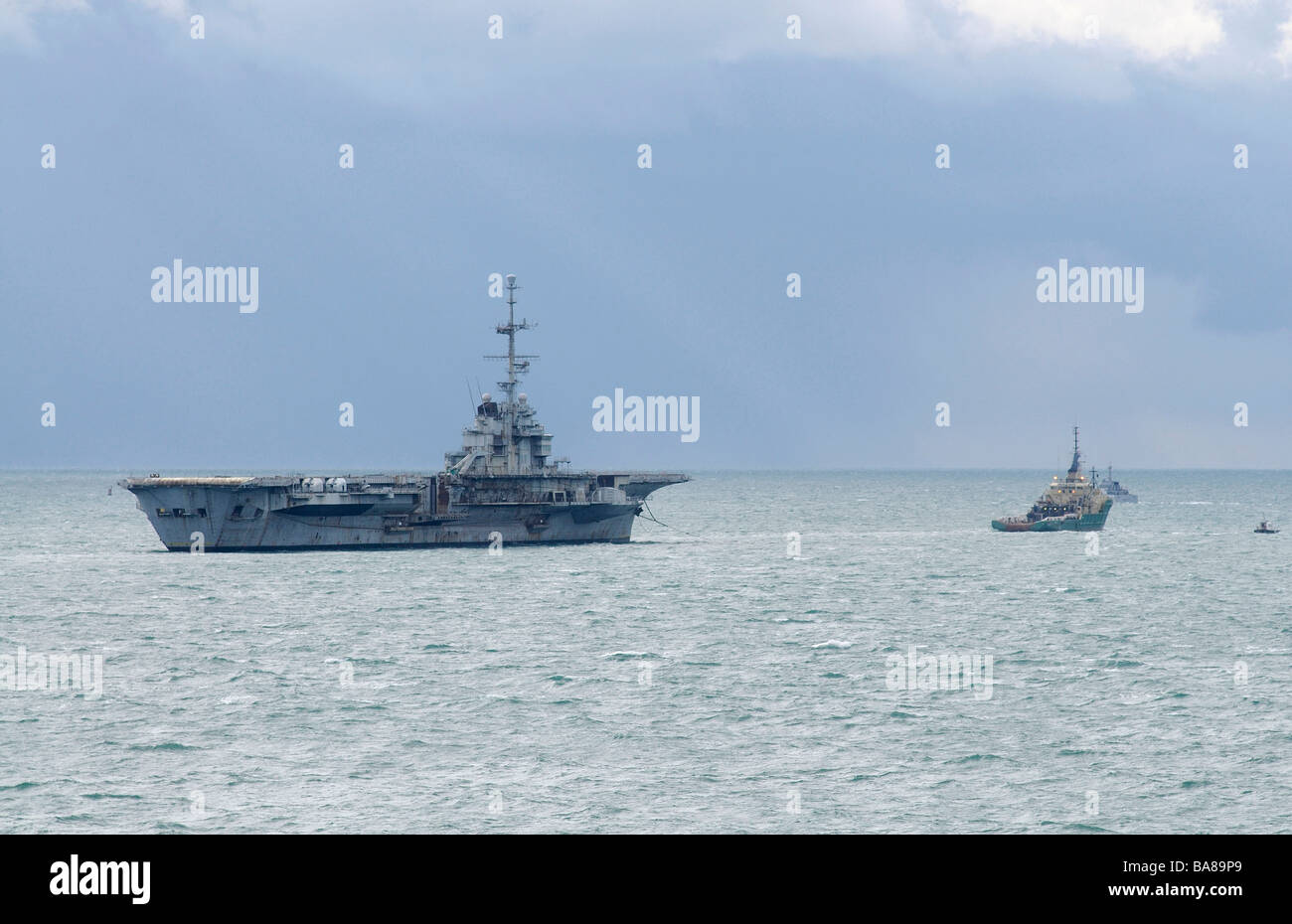 Porte-avions Clémenceau (2009/02/03) Banque D'Images