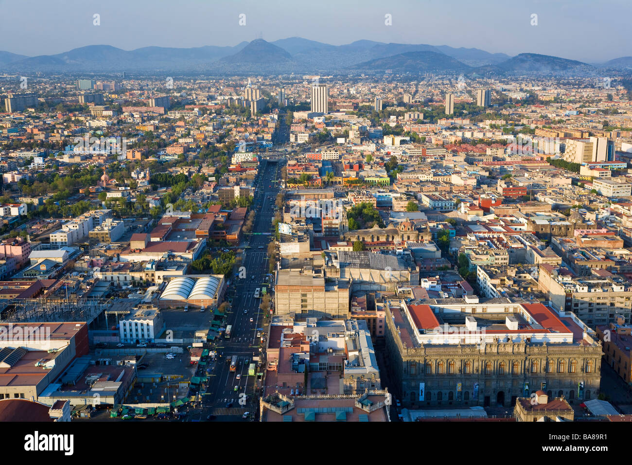 Vue sur la ville de Mexico Mexique Banque D'Images