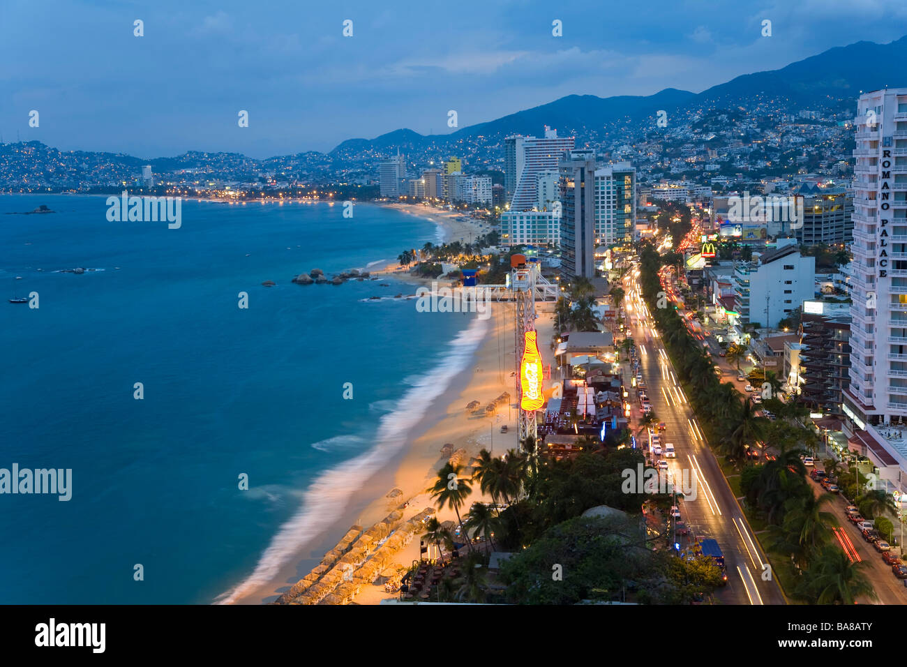 Côte du Pacifique Acapulco Mexique Banque D'Images