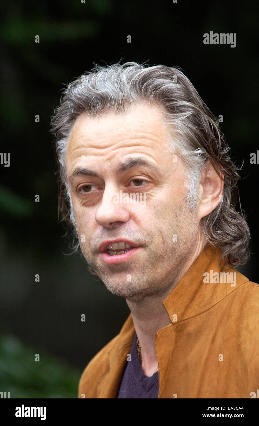 Musicien et pop star Bob Geldof lors d'une fête à Carlyle Square à Chelsea Banque D'Images