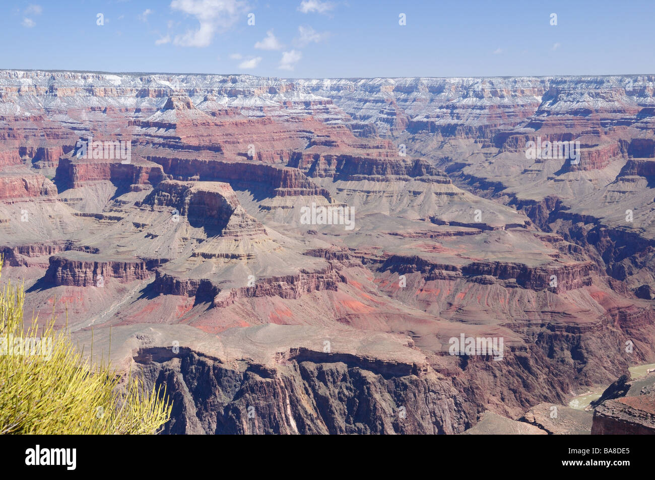 Afficher le nord à travers le Canyon South Rim Trail près de Point Hopi, Grand Canyon, Arizona Banque D'Images