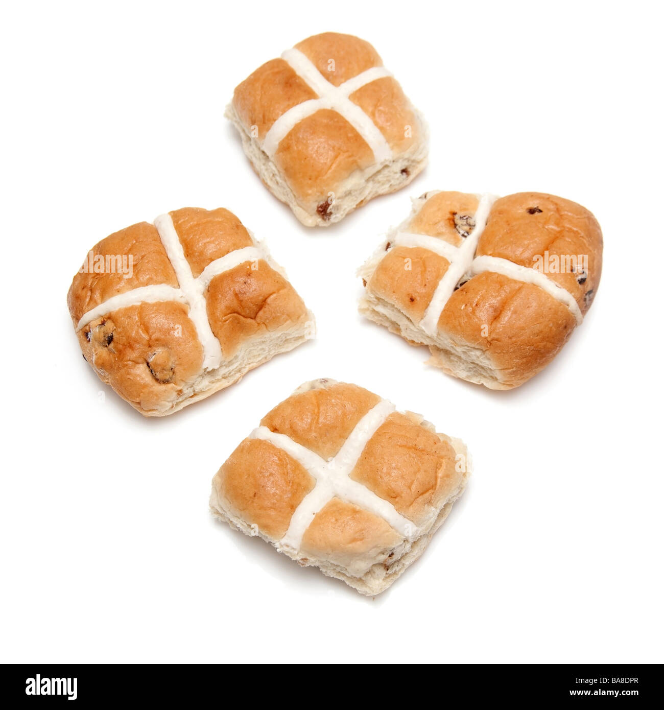 Les brioches isolated on a white background studio Banque D'Images