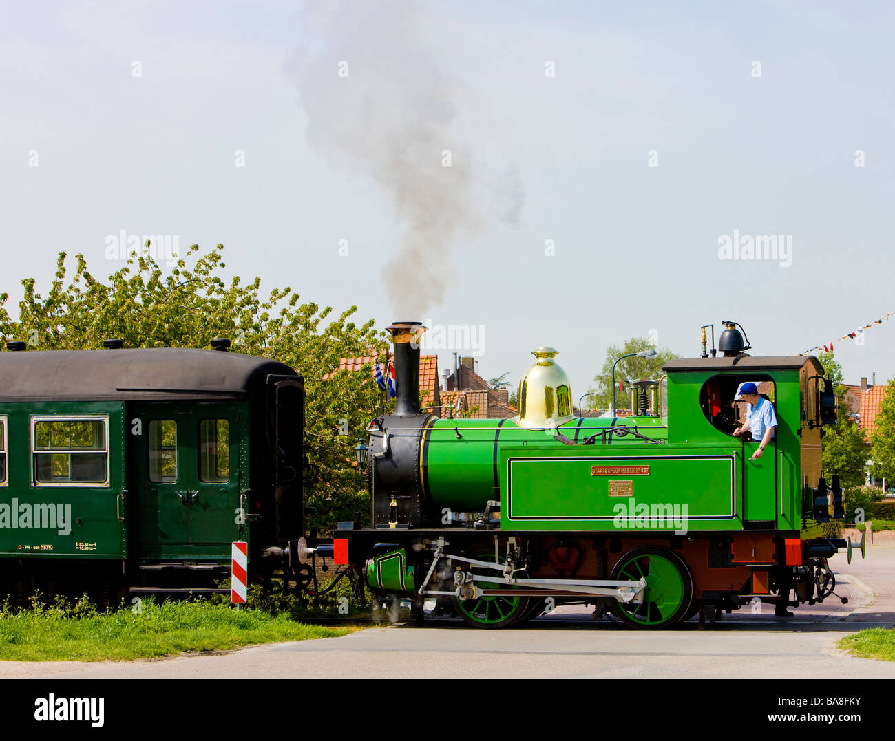 Train à vapeur va Borsele SGB Zélande Pays-Bas Banque D'Images