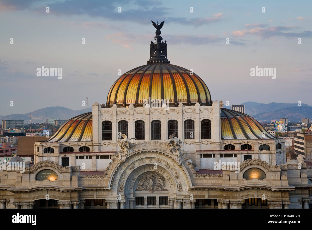 Palacio del Belles Artes Mexico Mexique Banque D'Images