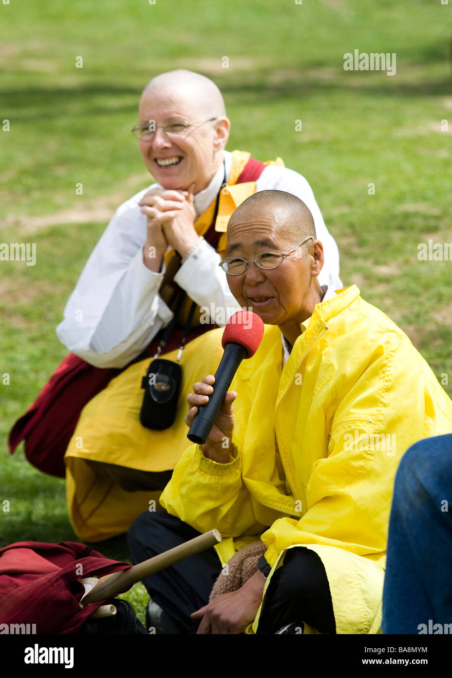 Les moines bouddhistes Banque D'Images
