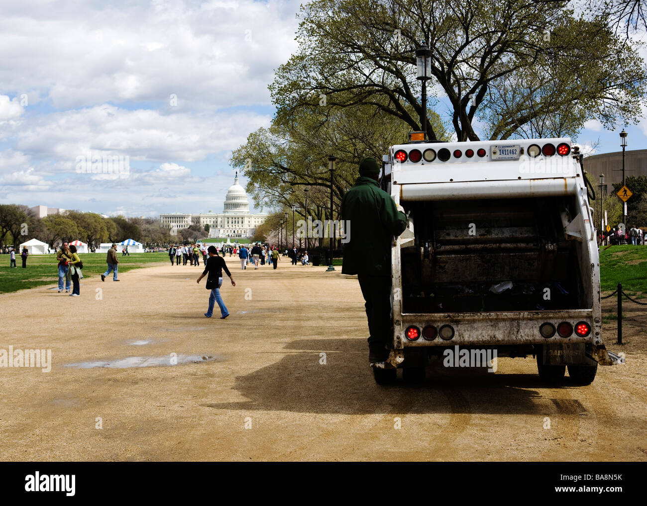 Camion à ordures - USA Banque D'Images