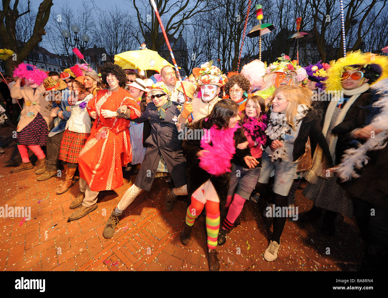 Carnaval de Dunkerque 2009 : Défilé de la "bande de Malo-les-Bains (59) Banque D'Images