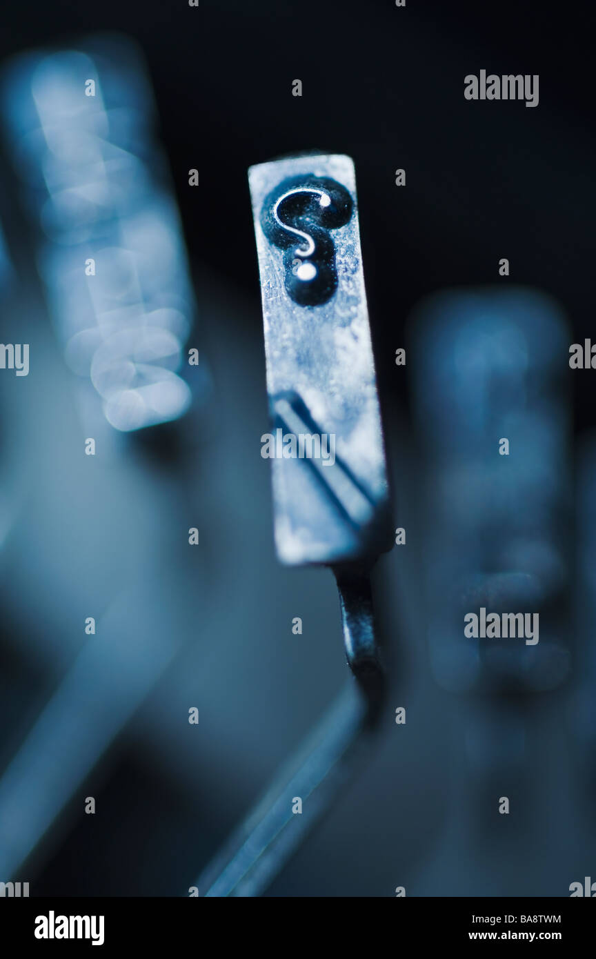 Machine à écrire antique key Banque D'Images