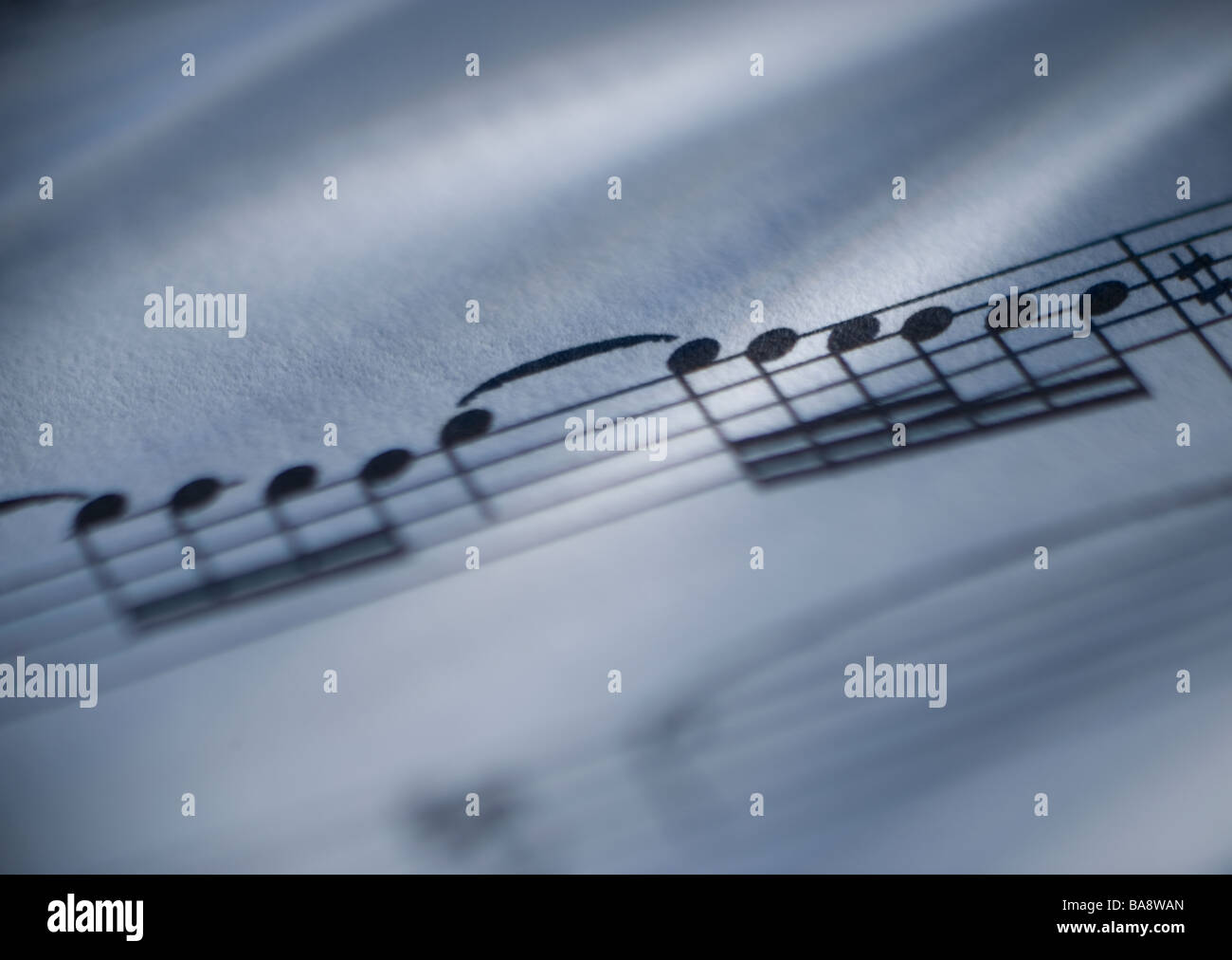 Close up of Sheet Music Banque D'Images