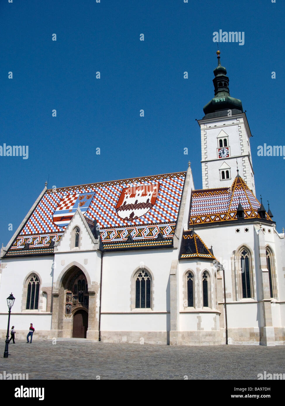 L'église Saint Marc, Ville Haute, Zagreb, Croatie, Europe Banque D'Images