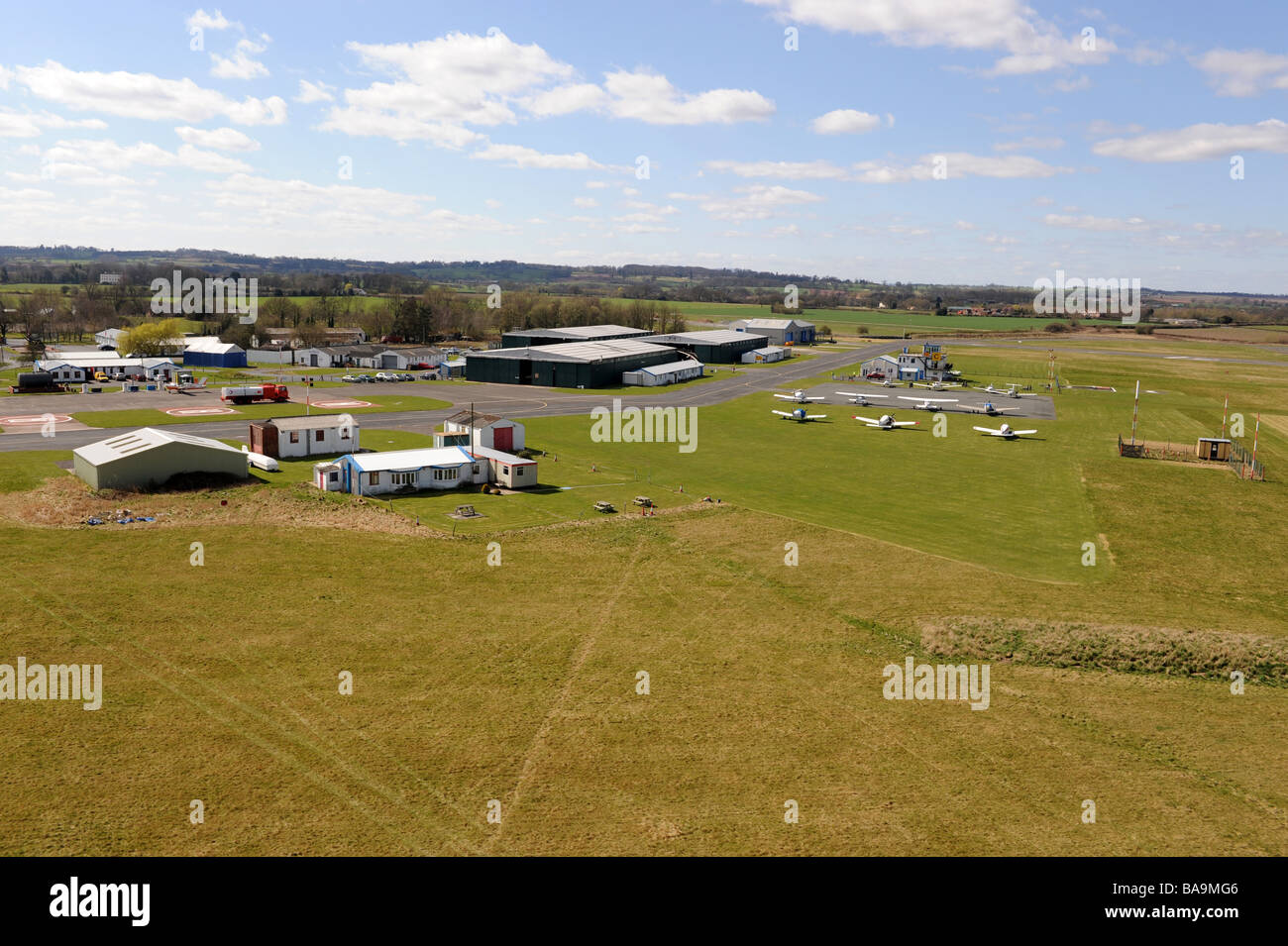 L'aéroport d'affaires de Wolverhampton à Halfpenny Green près de Bobbington England Uk Banque D'Images