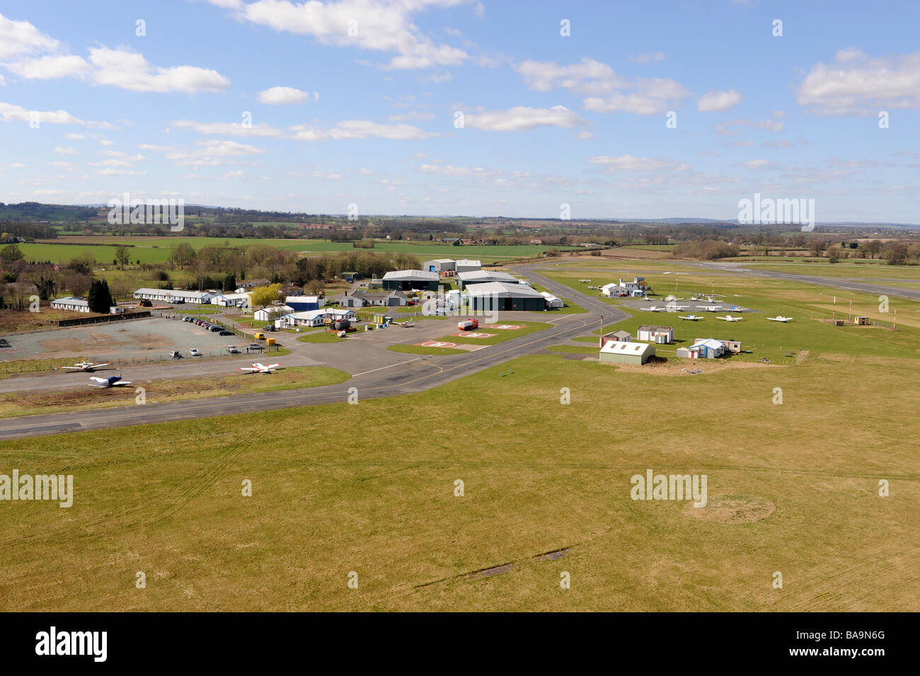 L'aéroport d'affaires de Wolverhampton à Halfpenny Green près de Bobbington England Uk Banque D'Images