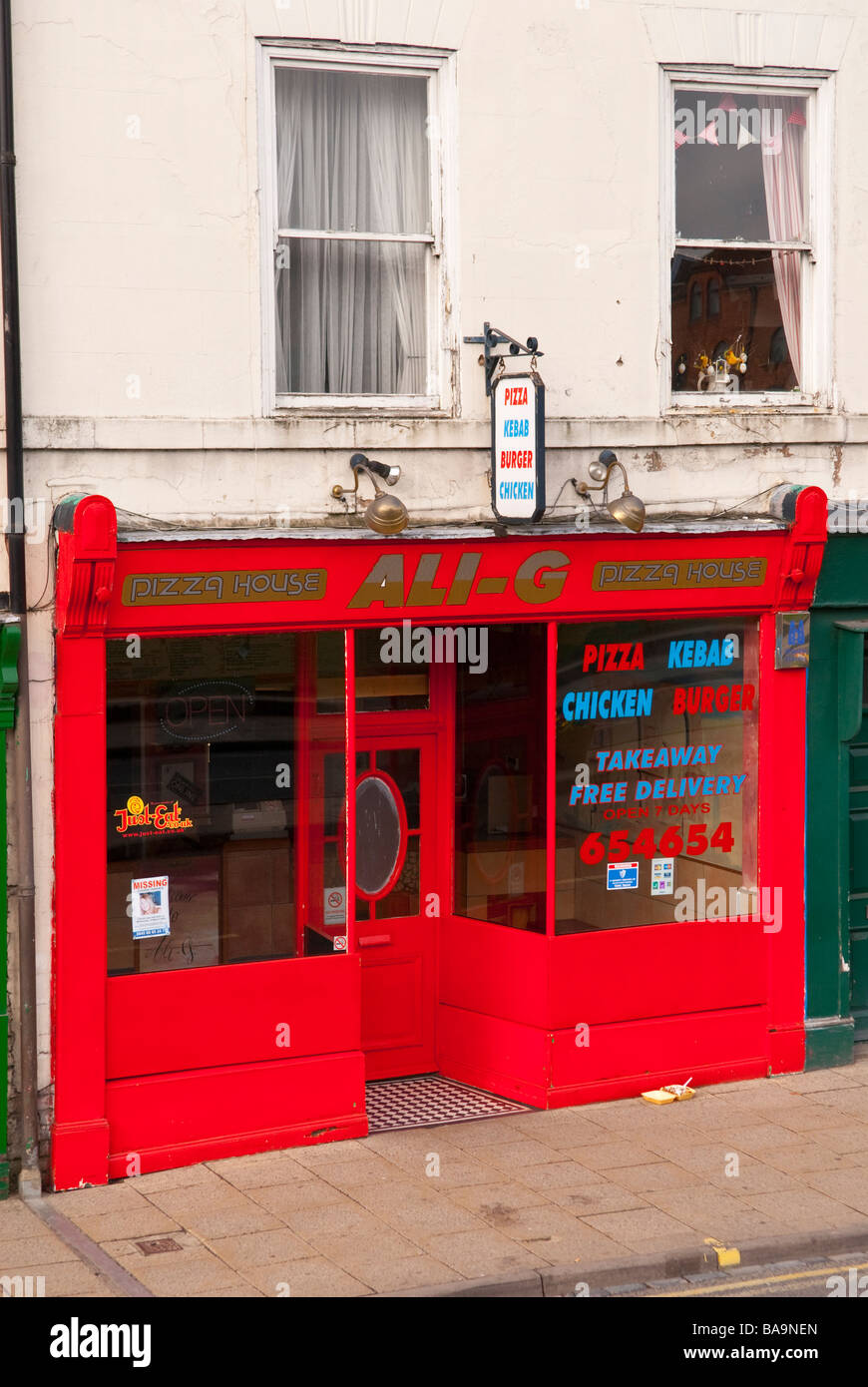Ali-G la maison vendre pizza fast food à York, Yorkshire, uk Banque D'Images