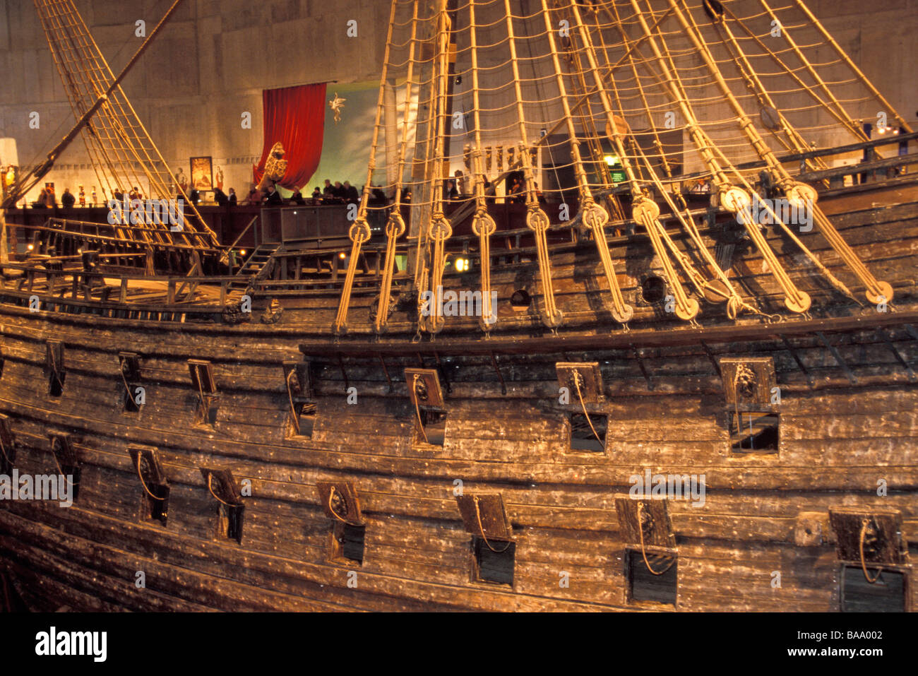 Le fameux galion suédois, Vasa, première série de la voile en 1628. Son voyage, qu'il coule en raison de sa hauteur et l'absence de lest. Banque D'Images