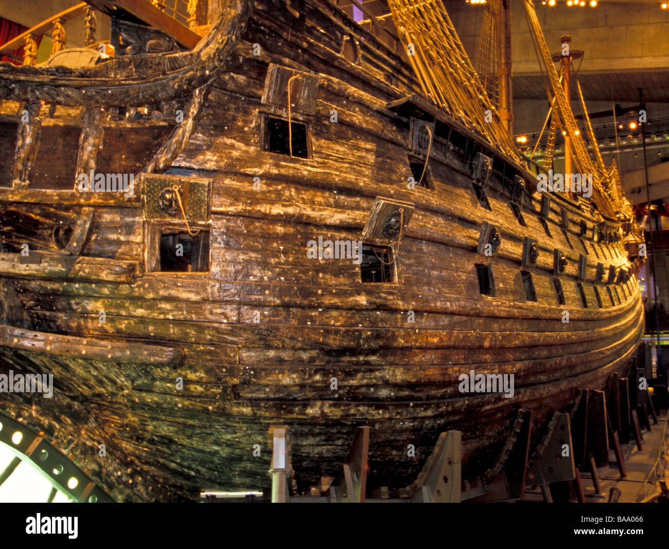 Le fameux galion suédois, Vasa, première série de la voile en 1628. Son voyage, qu'il coule en raison de sa hauteur et l'absence de lest. Banque D'Images