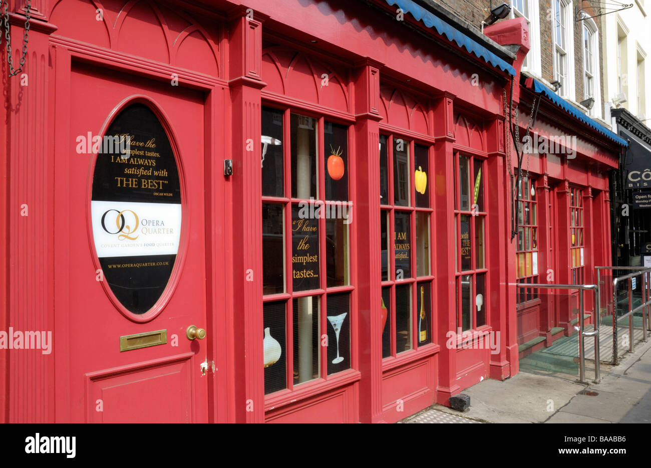 Quartier opéra restaurants à Covent Garden London Banque D'Images