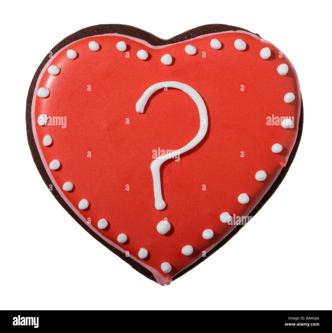 Valentine cookie biscuit en forme de coeur ou Banque D'Images