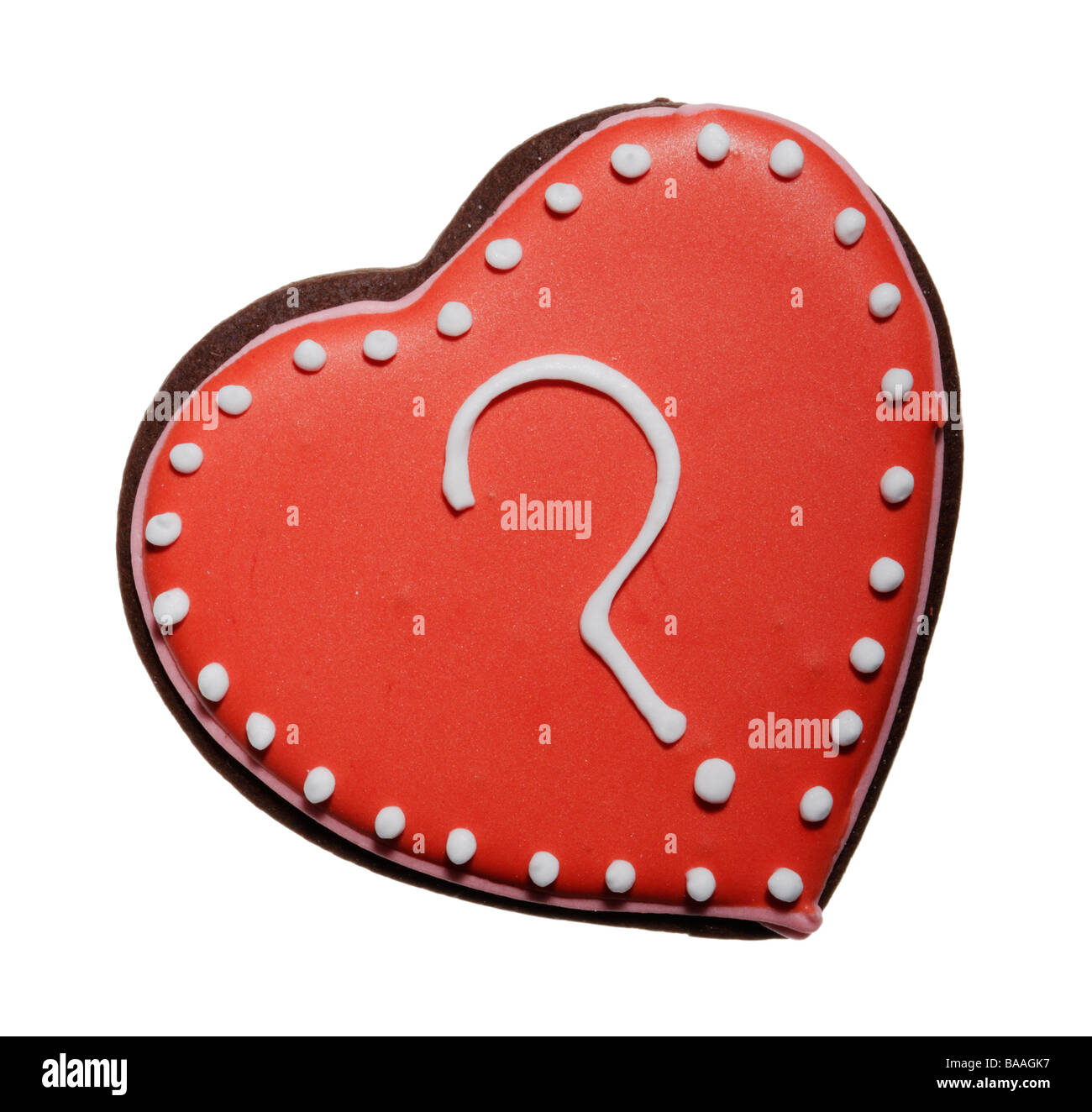 Valentine cookie biscuit en forme de coeur ou Banque D'Images