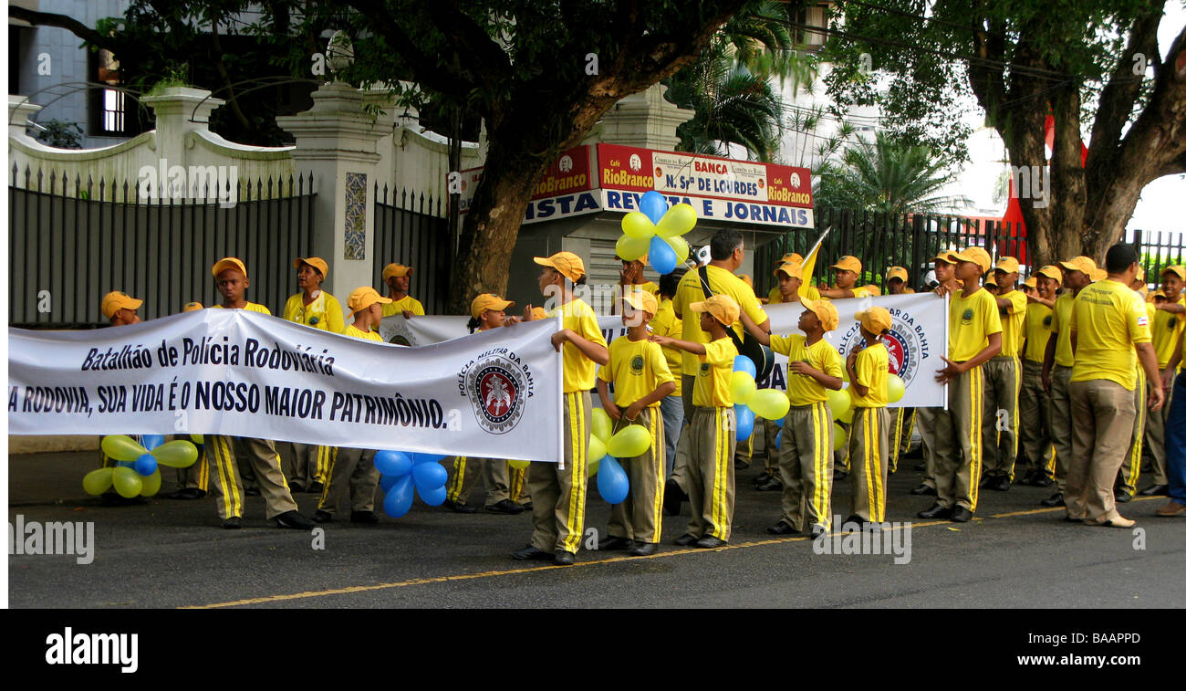 Célébrations du Jour de l'indépendance et de Parade, Salvador, Brésil Banque D'Images