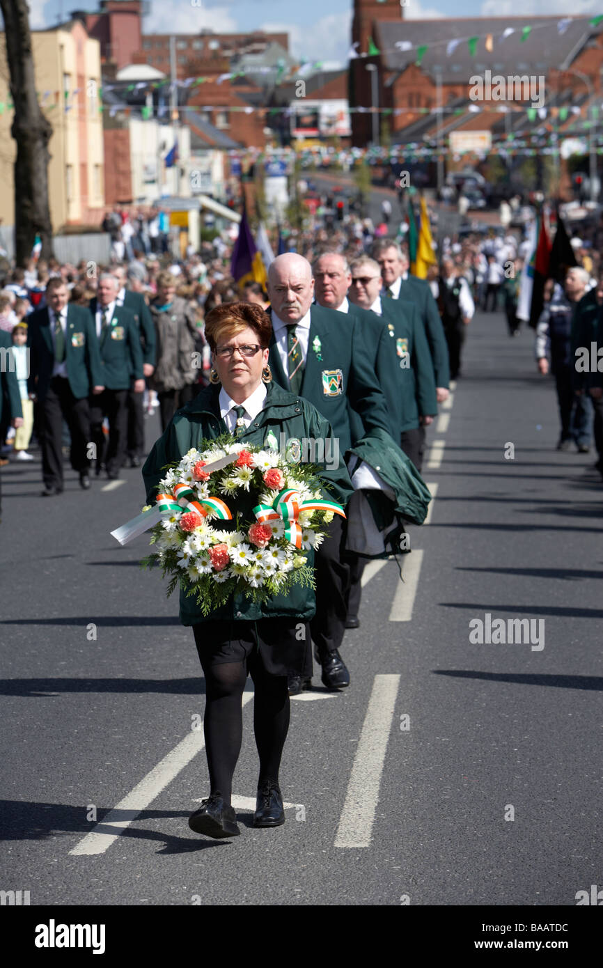 Dimanche de Pâques Easter Rising Commémoration Falls Road Belfast Irlande du Nord UK Banque D'Images