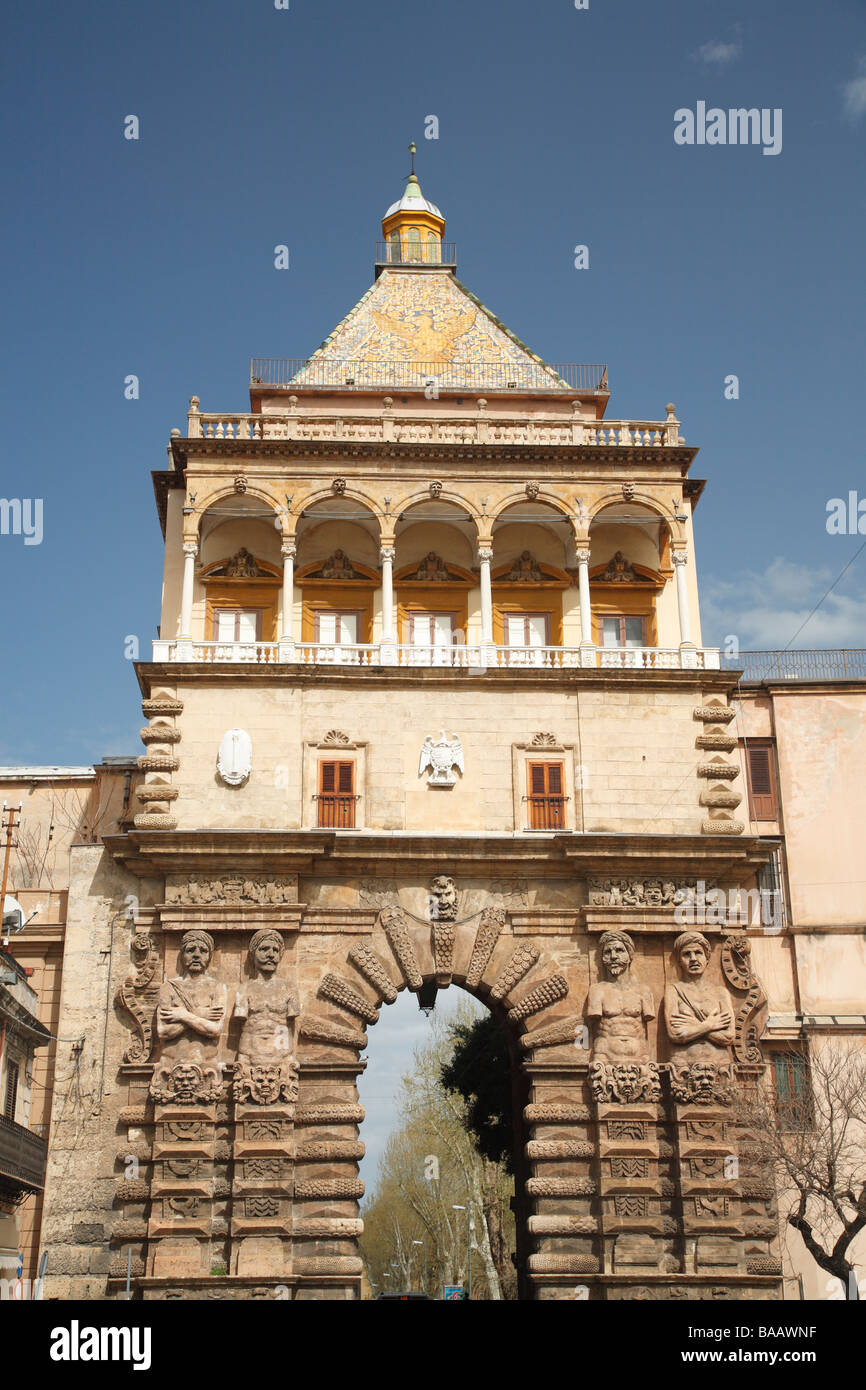 Porta Nova, Palerme, Sicile, Italie Banque D'Images