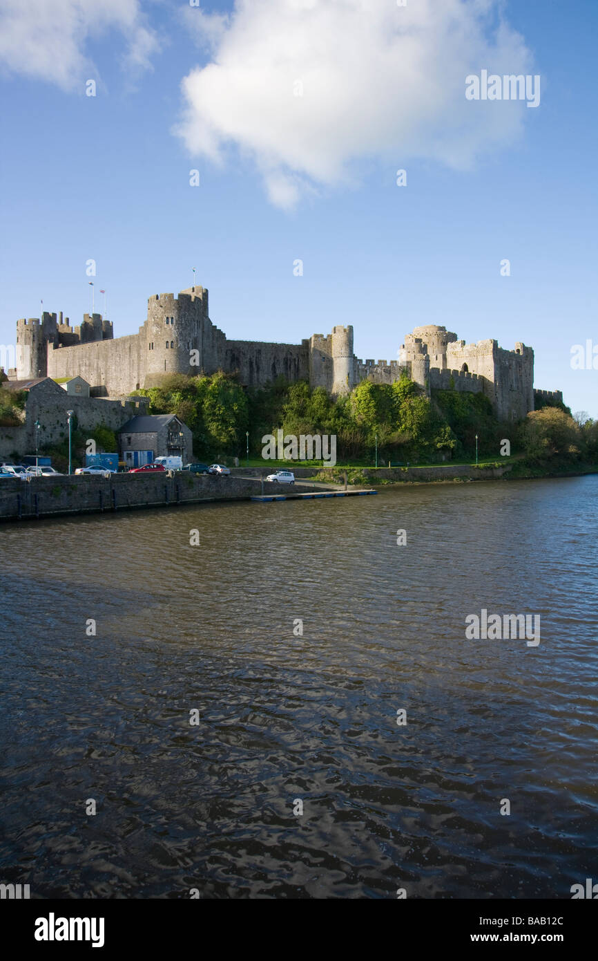 Château de Pembroke historique, Pembrokeshire, Pays de Galles, Royaume-Uni Banque D'Images