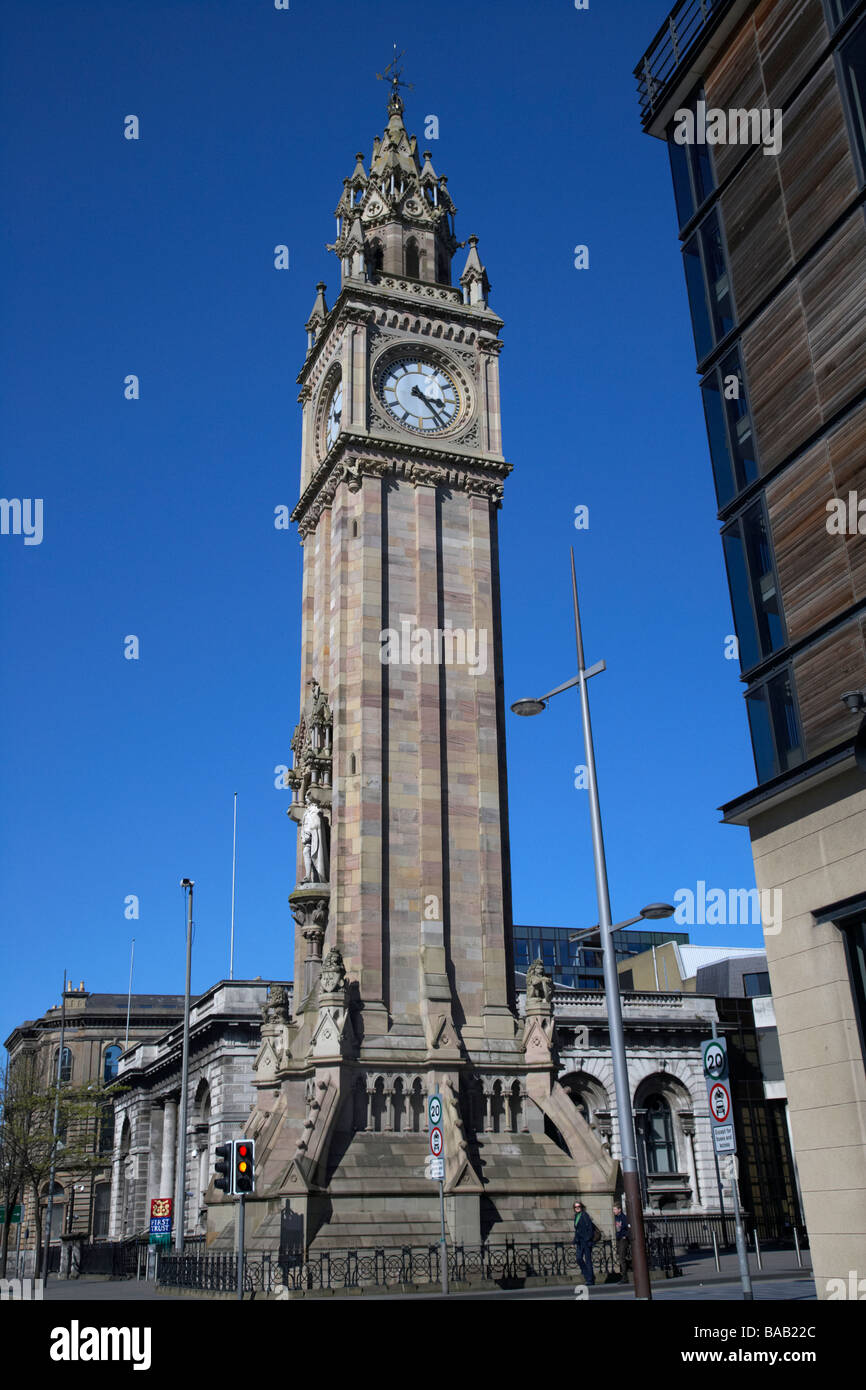 L'horloge du centre-ville de Belfast en Irlande du Nord UK Banque D'Images