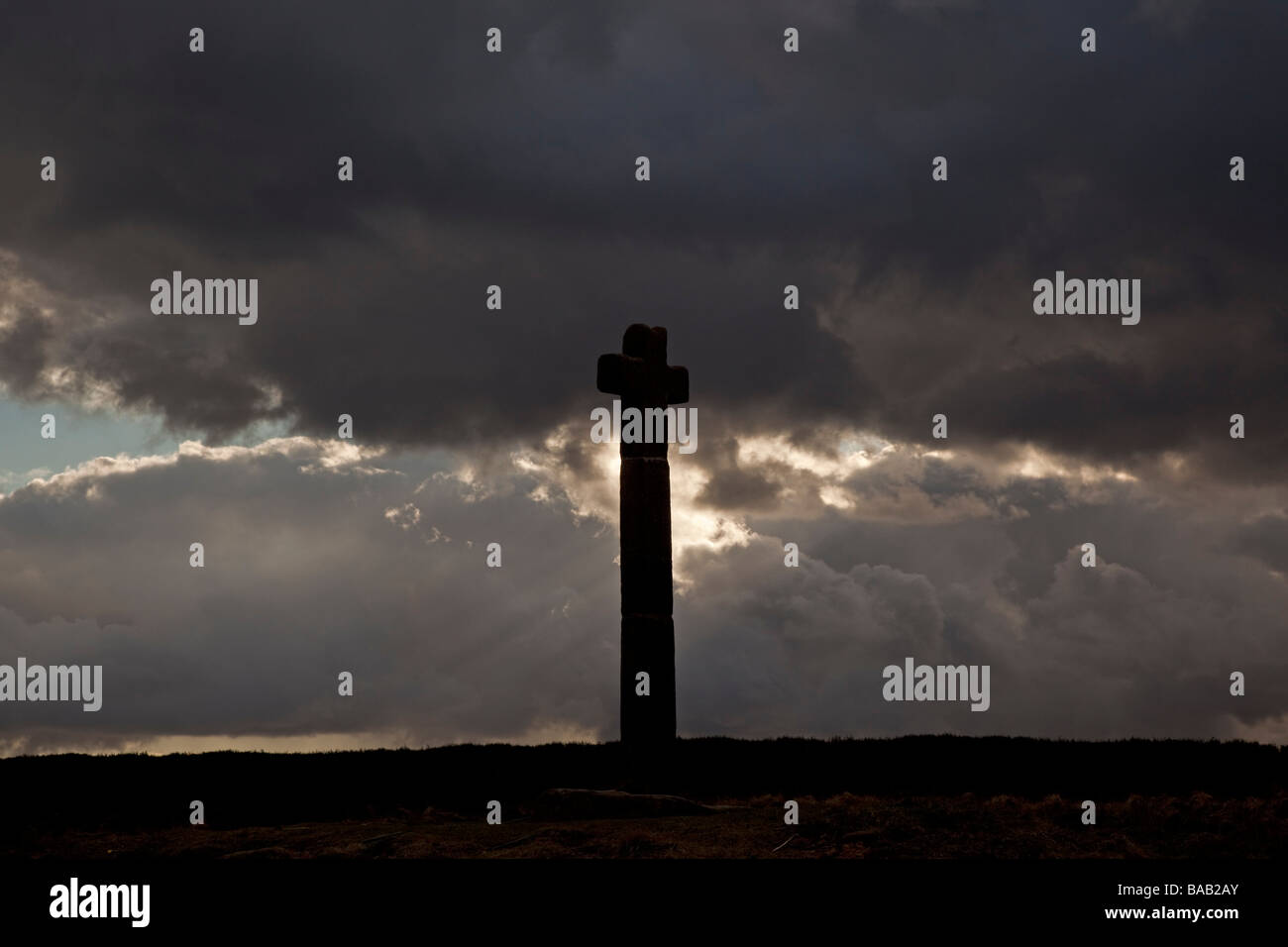 Les jeunes Ralphs Cross Blakey North York Moors National Park Yorkshire Banque D'Images