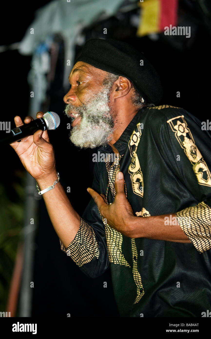 Zouk Flam French Caribbean music band SB Jam Musik Festival Gustavia St Barts Banque D'Images