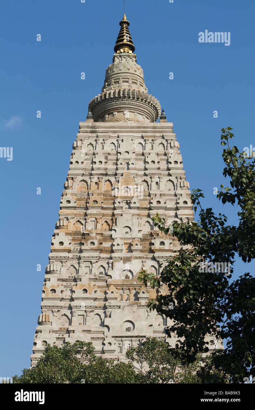 Temple de Mahabodhi à Bodhgaya, Inde Banque D'Images