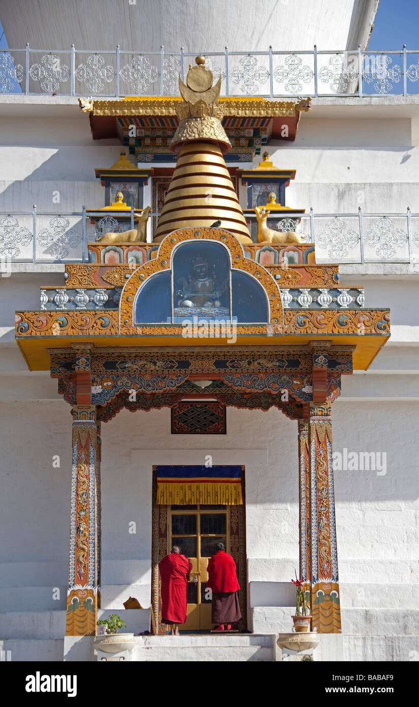 Memorial Chorten temple Tashi Chho Dzong du Bhoutan Thimphu journée ensoleillée,destination voyage 90918 Bhutan-Thimphu Banque D'Images