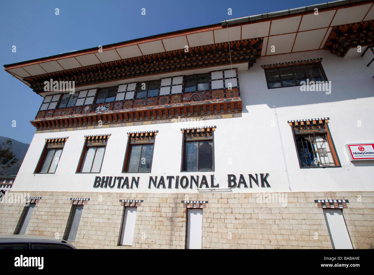 General post office et le Bhoutan national bank building à Thimphu, Bhoutan Asie 90999 Bhutan-Thimphu Banque D'Images