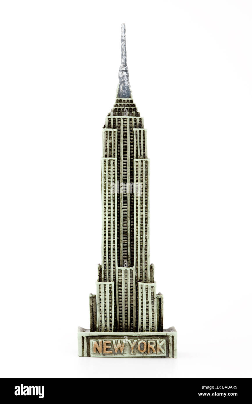 Aimant pour réfrigérateur de souvenirs de l'Empire State Building Banque D'Images