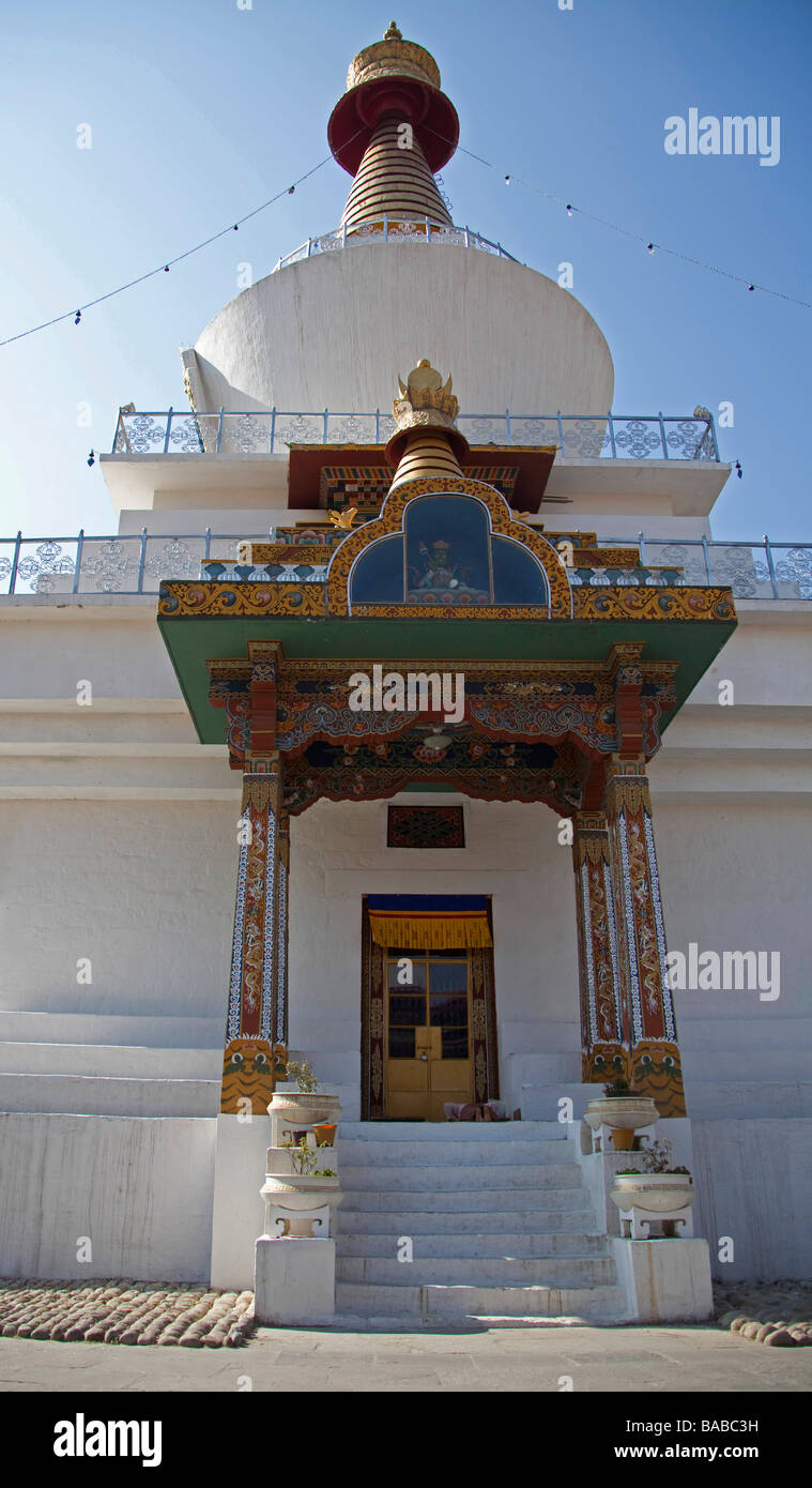 Memorial Chorten temple Tashi Chho Dzong du Bhoutan Thimphu journée ensoleillée destination, 90944 Bhutan-Thimphu Banque D'Images