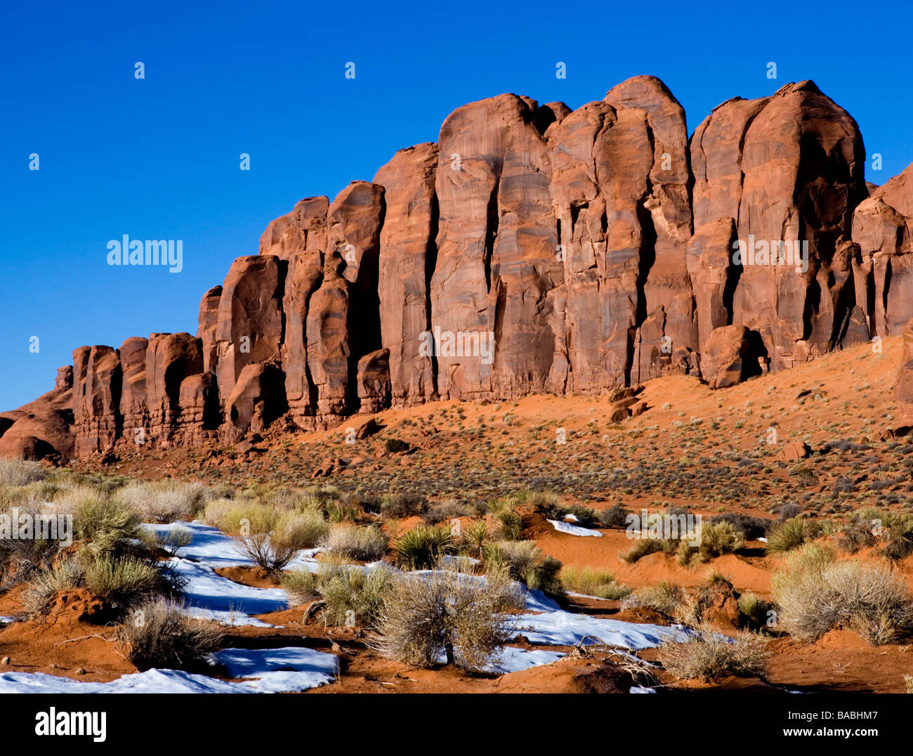 Monument Valley Navajo Tribal Park en Arizona, USA. Banque D'Images