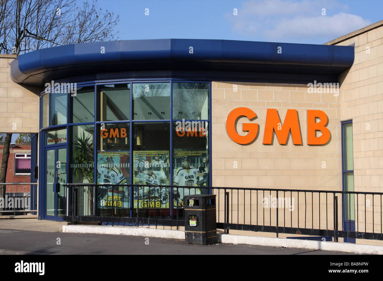 Bureau du syndicat GMB dans une ville du Royaume-Uni. Banque D'Images