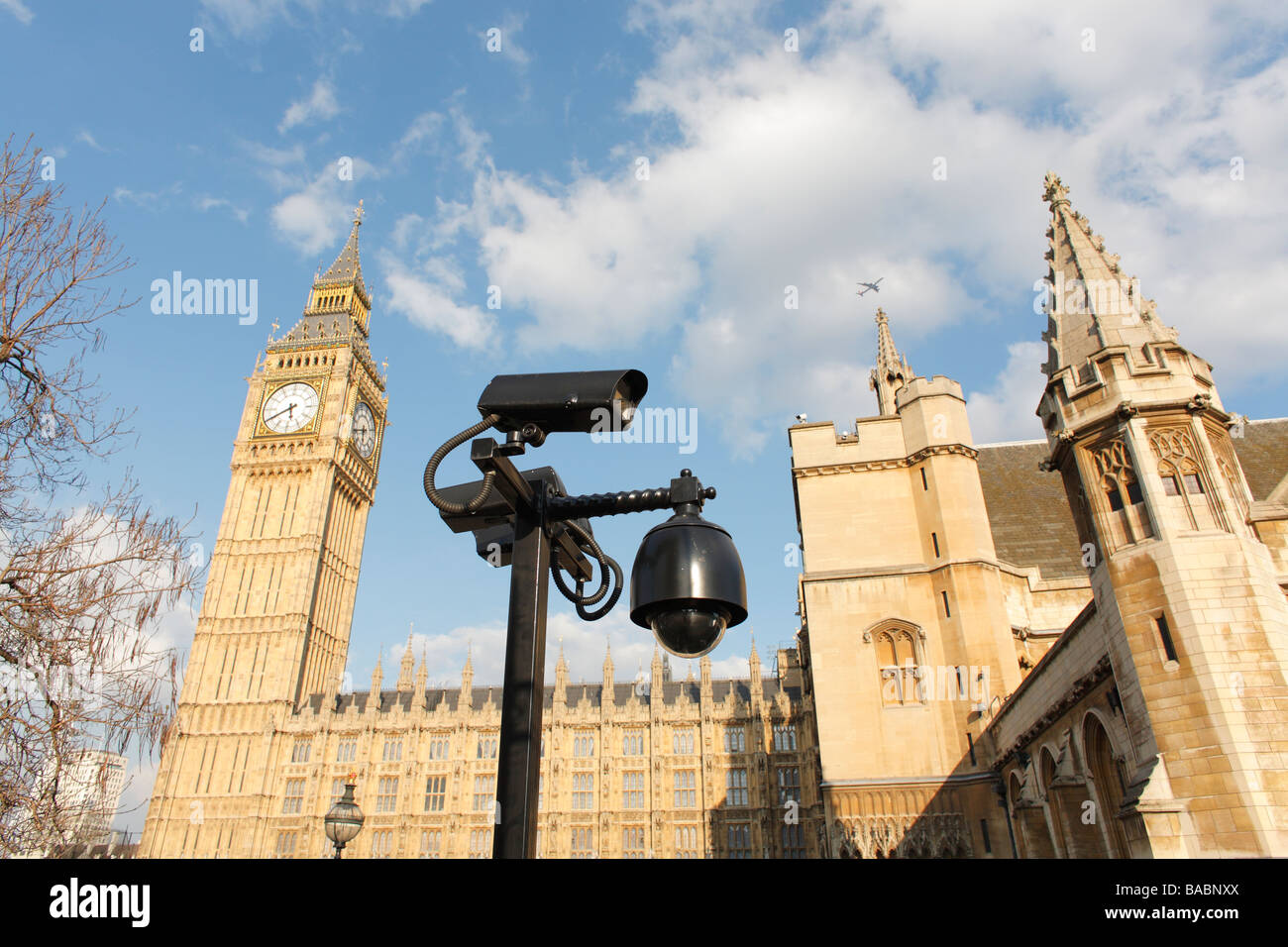 Caméra de sécurité, le Parlement, London, UK Banque D'Images