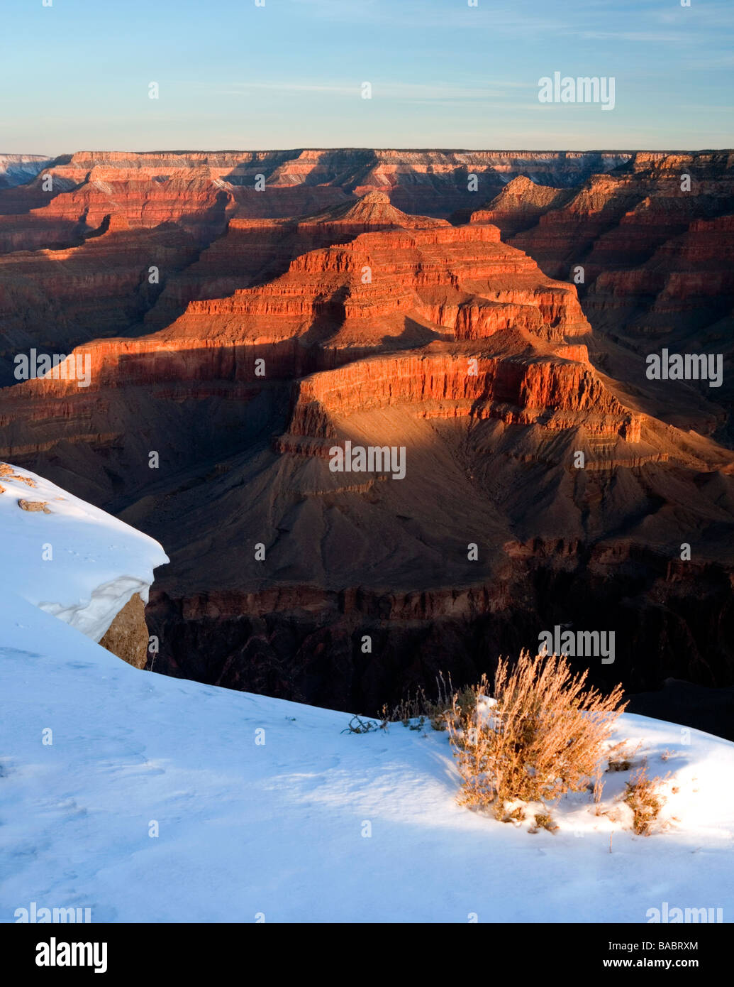 Le Parc National du Grand Canyon au lever du soleil, Arizona, USA. Banque D'Images