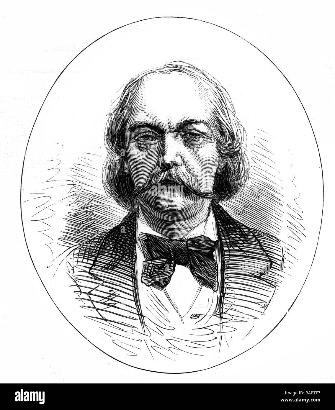 Flaubert, Gustave, 12.12.1821 - 8.5.1880, auteur/écrivain français, portrait, gravure de bois, 1880, , Banque D'Images
