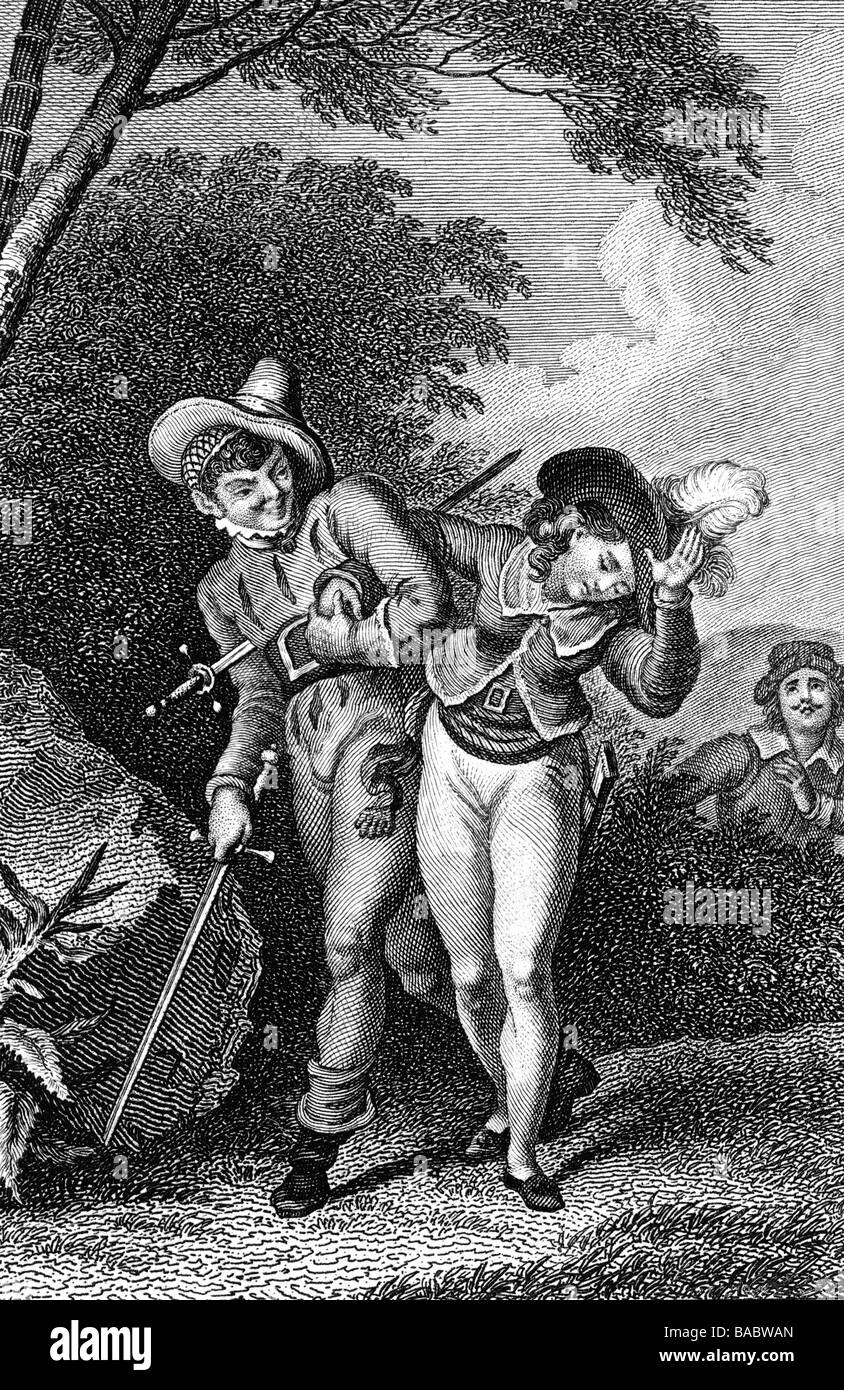 Goethe, Johann Wolfgang, 28.8.1749 - 22.3.1832, l'auteur allemand / écrivain, works, 'Claudine de Bella Villa', 1776, 3e acte, gravure sur cuivre par Blascke après Ramber, 18e siècle, l'artiste a le droit d'auteur , de ne pas être effacé Banque D'Images