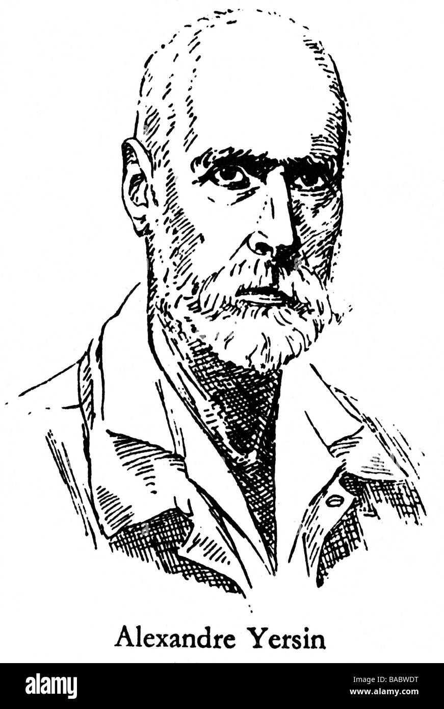 Yersin, Alexandre John, 22.9.1863 - 2.3.1943, scientifique français (bactériologue), portrait, dessin, vers les années 1930, Banque D'Images