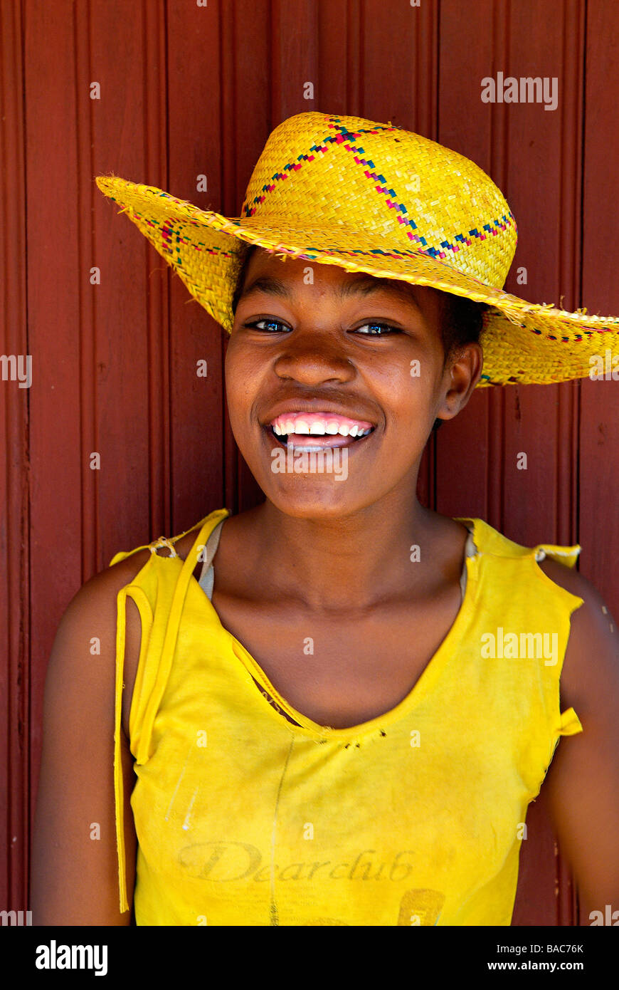 Madagascar, Région Haute Matsiatra, Fianarantsoa, jeune femme malgache Banque D'Images