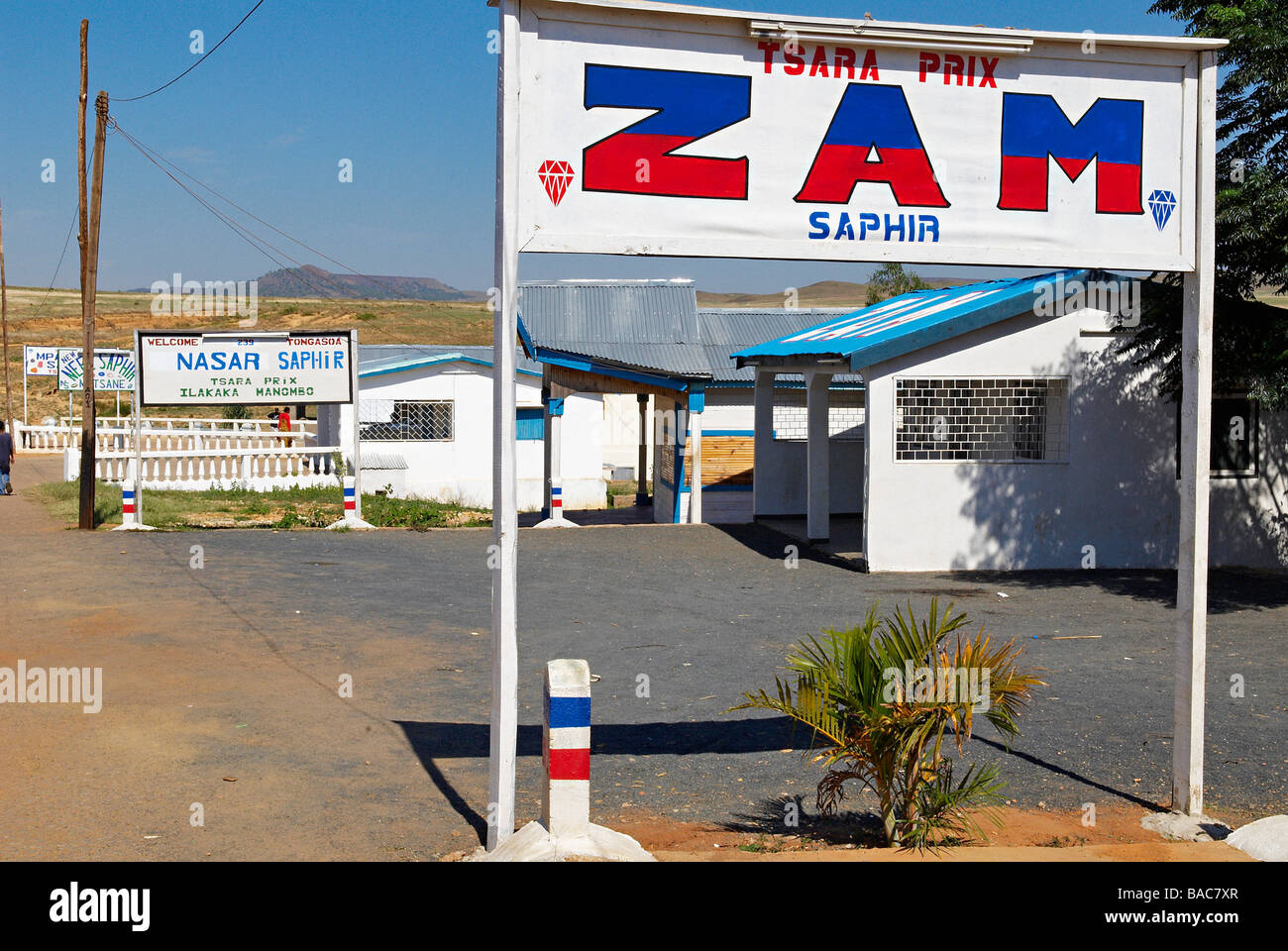 Région Atsimo Andrefana, Madagascar, Atsimo Andrefana Region, ville d'Ilakaka, Mine royaume saphir Banque D'Images
