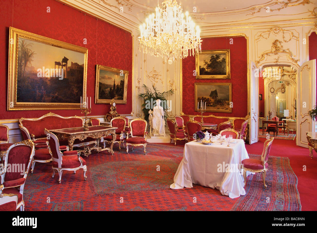 Le Grand Salon de l'Impératrice Elisabeth en Vienne Hofburg Banque D'Images