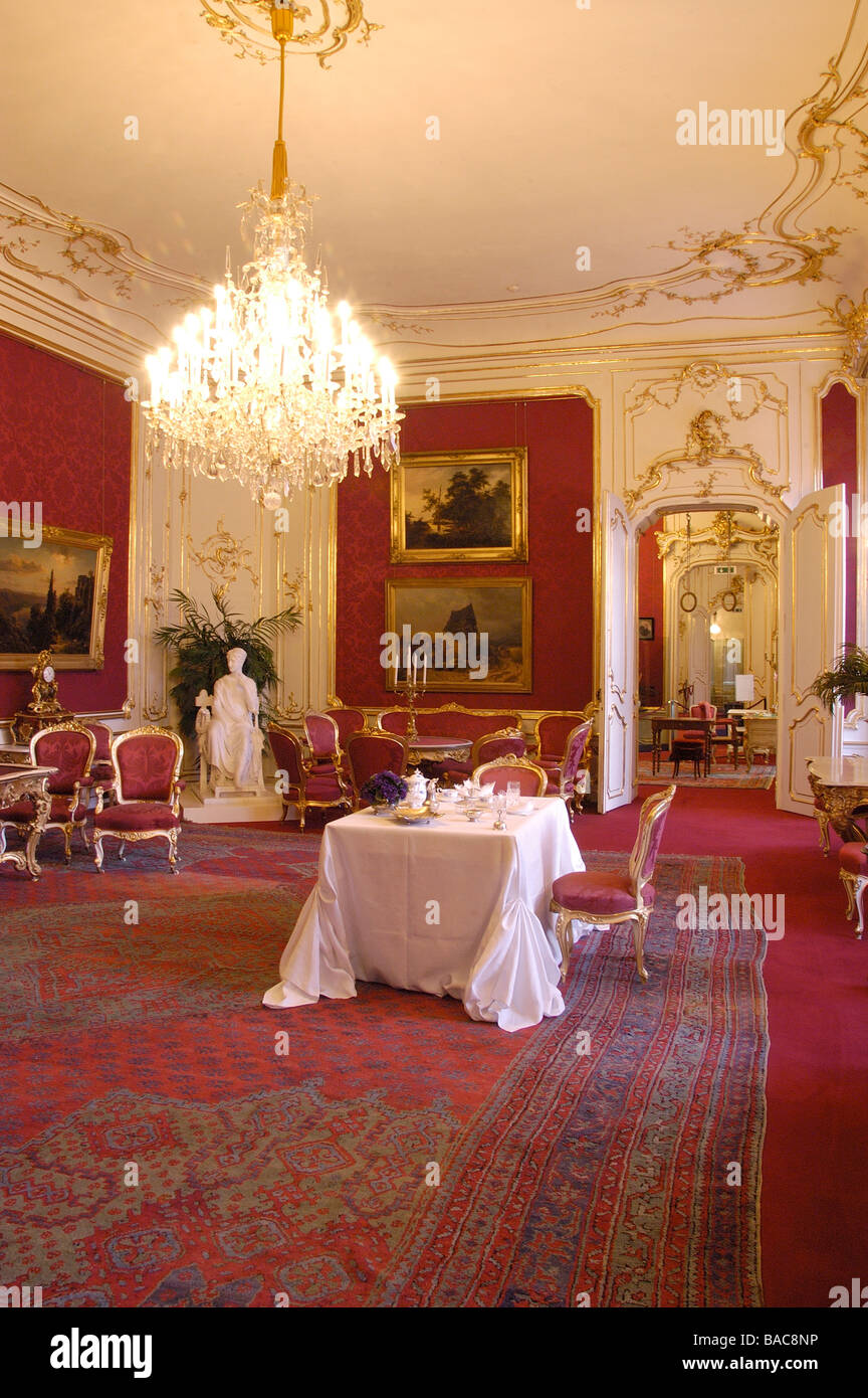 Le Grand Salon de l'Impératrice Elisabeth en Vienne Hofburg Banque D'Images