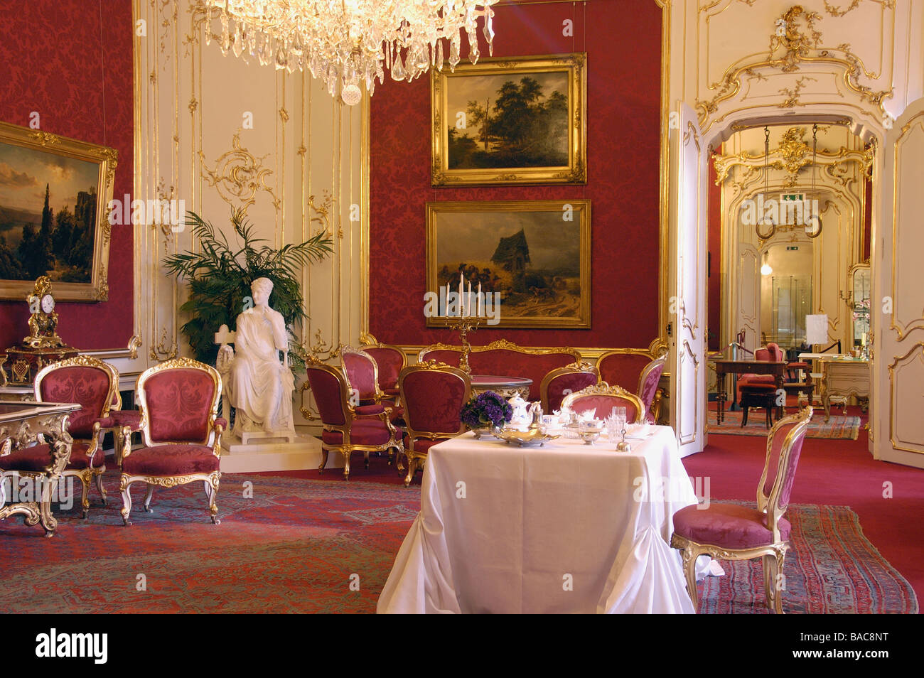 Le Grand Salon de l'Impératrice Elisabeth en Vienne Hofburg Banque D'Images